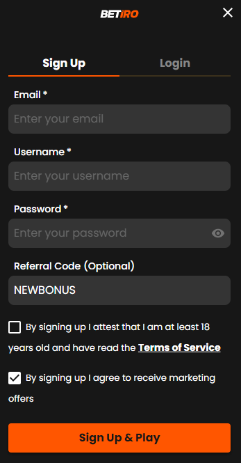 Betiro Referral Code